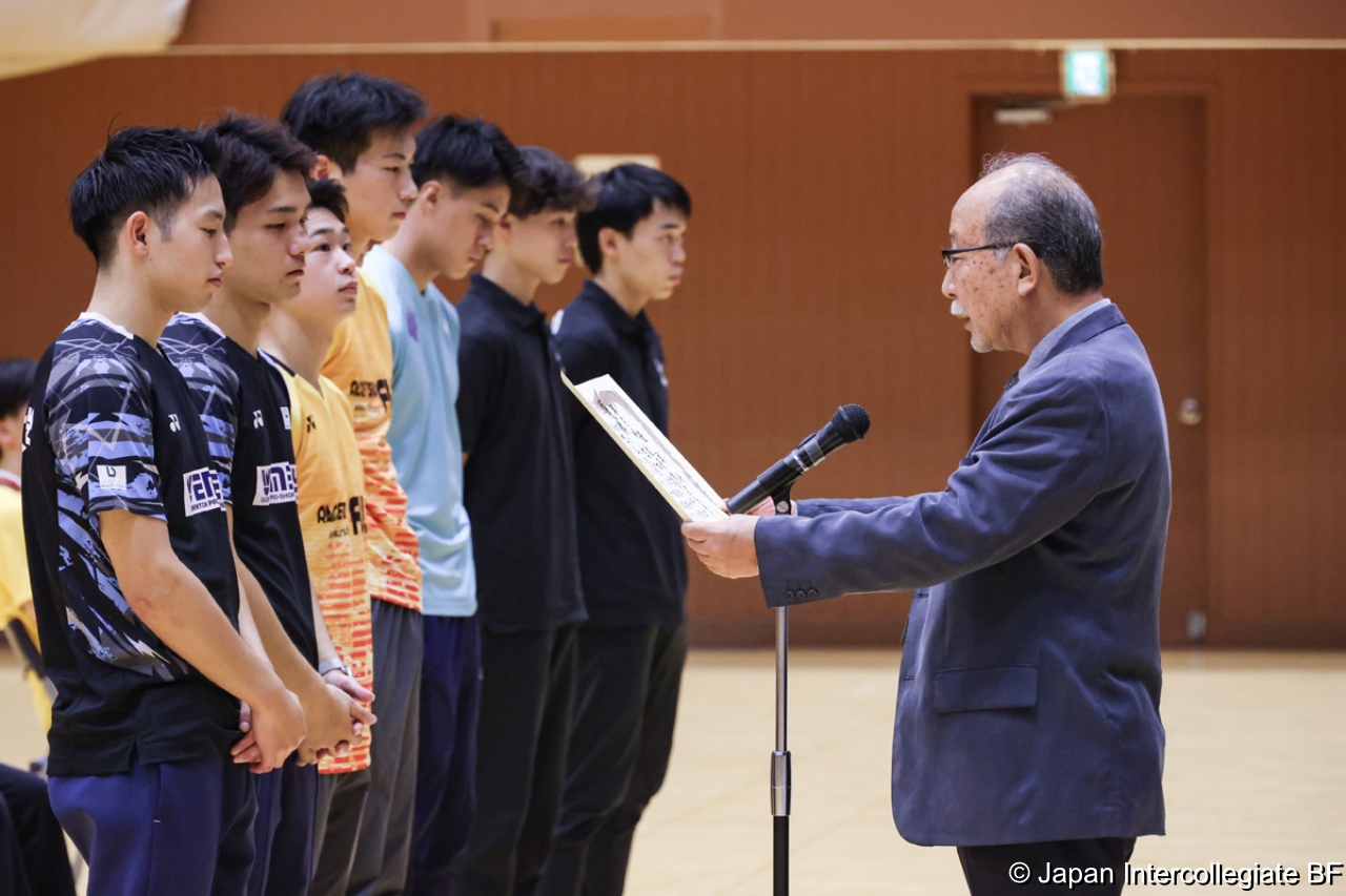 第75回全日本学生バドミントン選手権大会 (京都) 閉会式