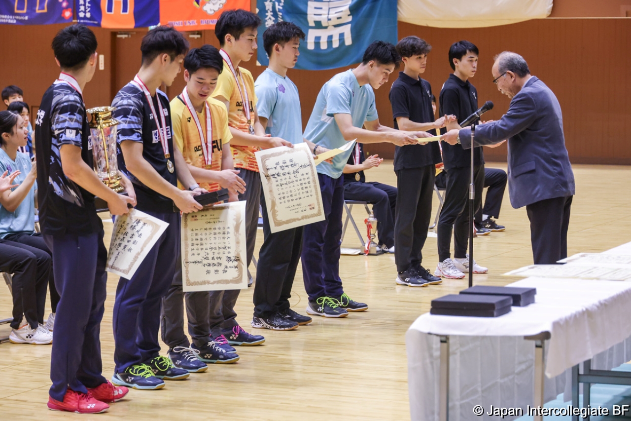 第75回全日本学生バドミントン選手権大会 (京都) 閉会式