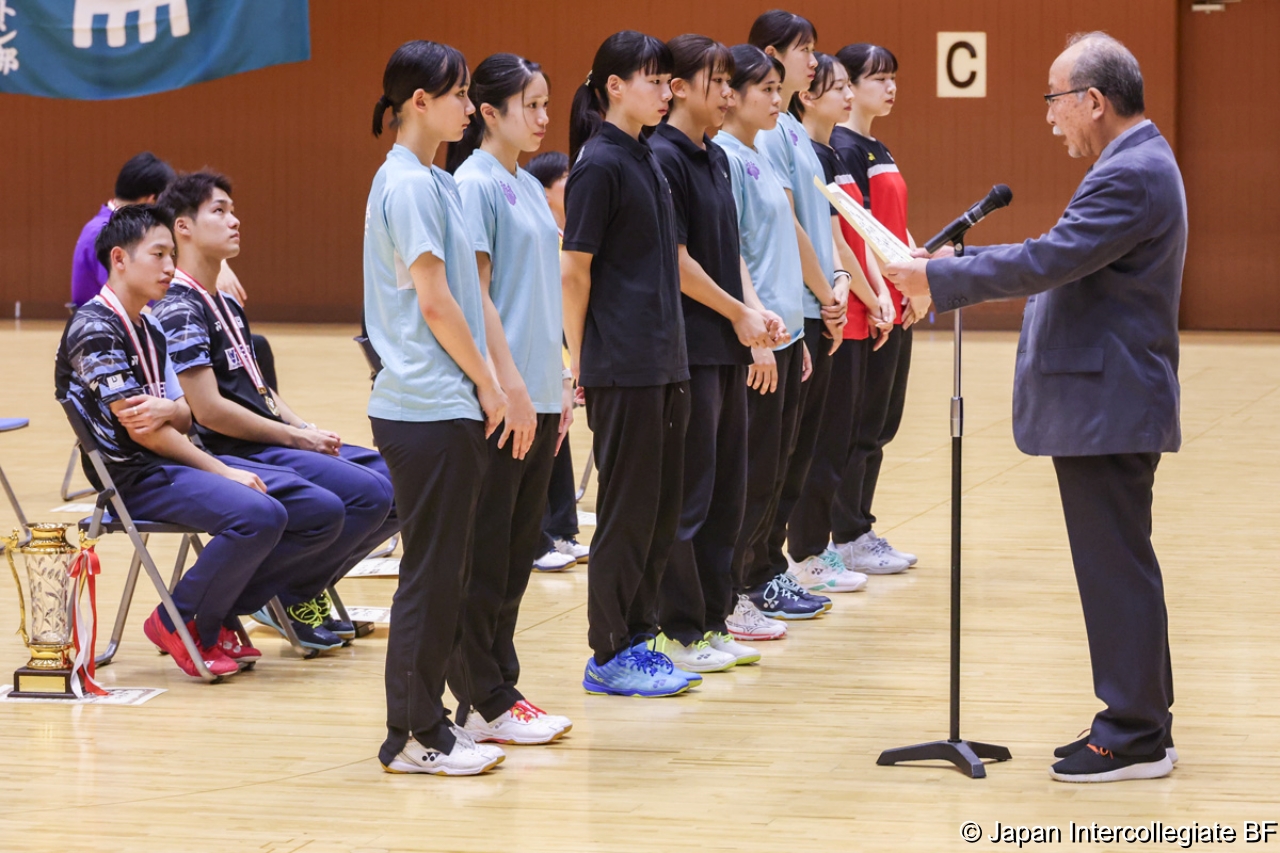 第75回全日本学生バドミントン選手権大会 (京都) 閉会式