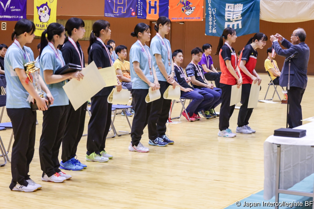 第75回全日本学生バドミントン選手権大会 (京都) 閉会式