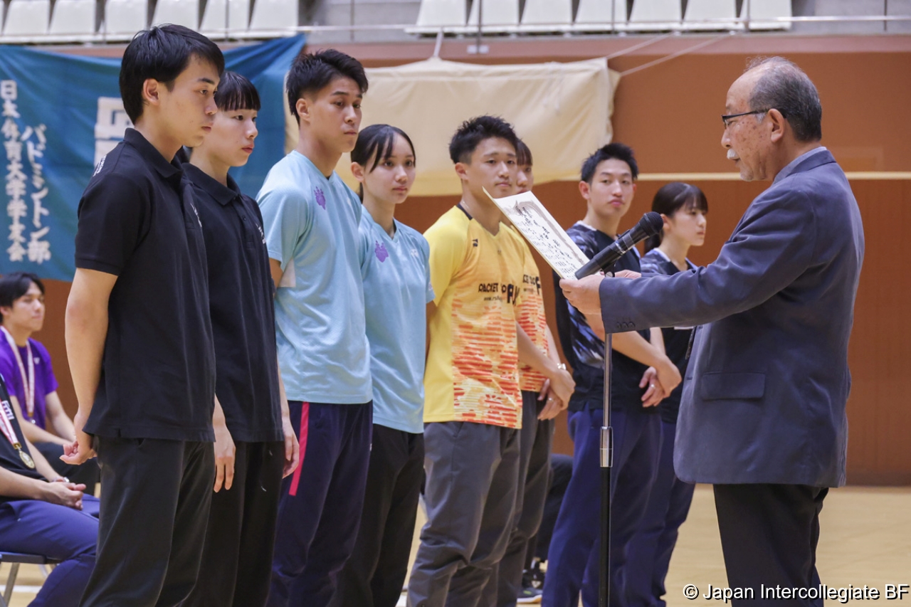 第75回全日本学生バドミントン選手権大会 (京都) 閉会式