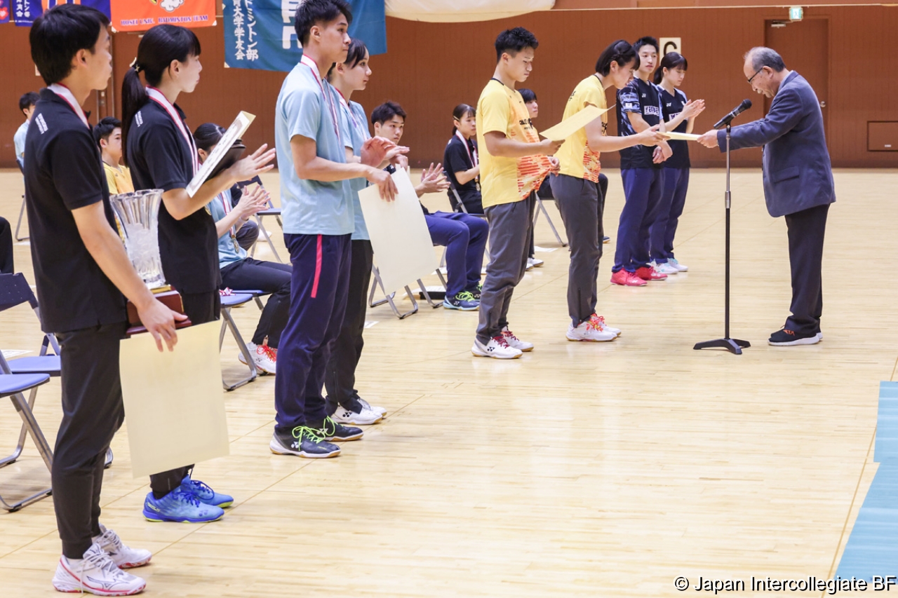 第75回全日本学生バドミントン選手権大会 (京都) 閉会式