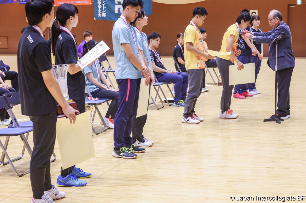 第75回全日本学生バドミントン選手権大会 (京都) 閉会式