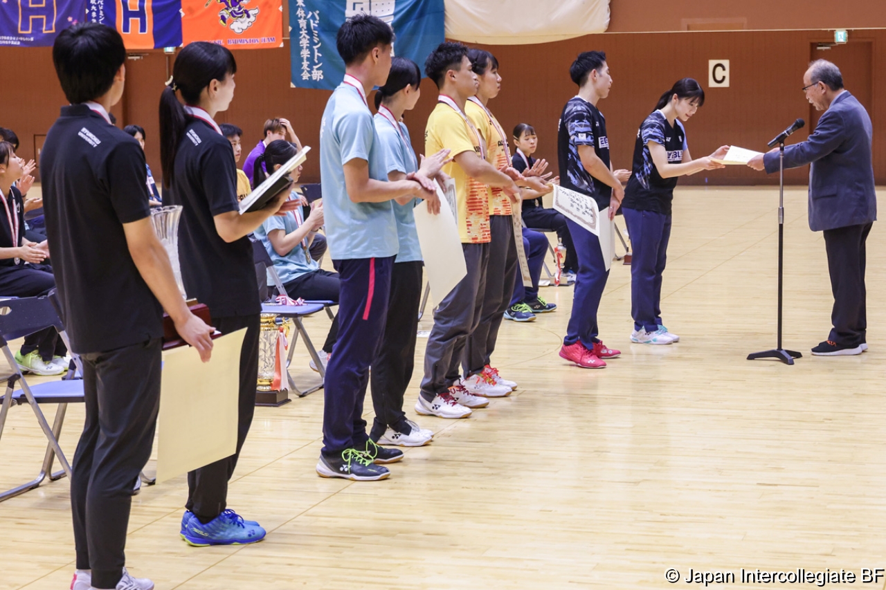 第75回全日本学生バドミントン選手権大会 (京都) 閉会式
