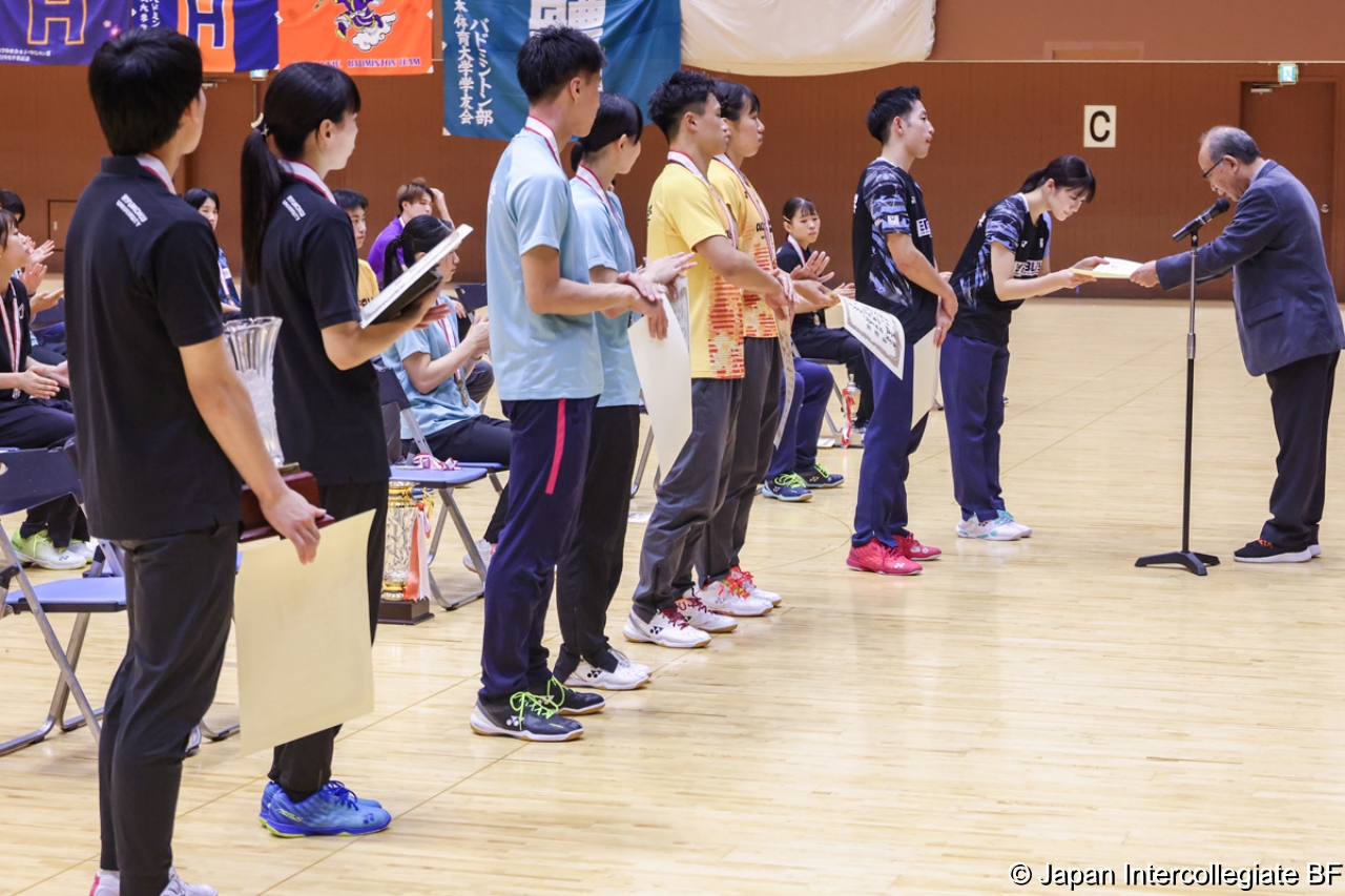 第75回全日本学生バドミントン選手権大会 (京都) 閉会式