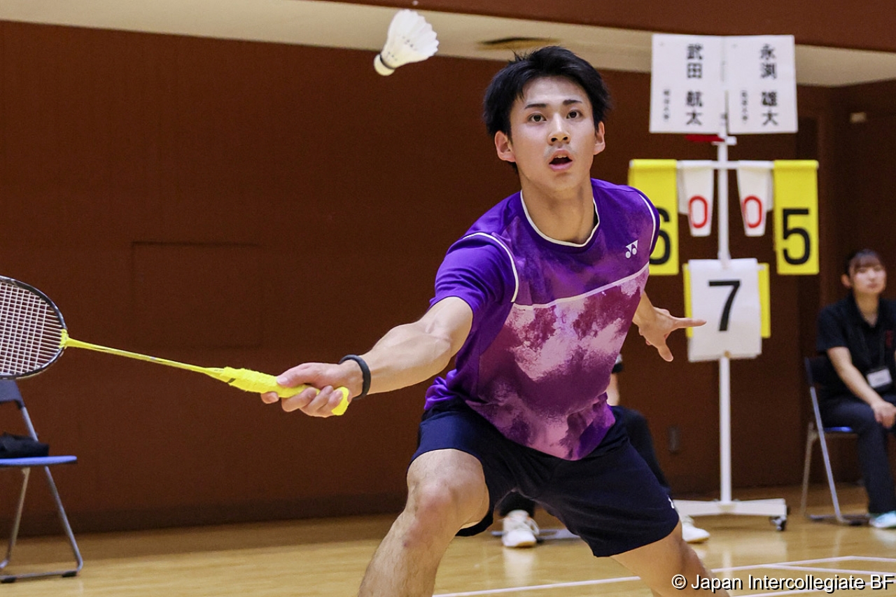 第75回全日本学生バドミントン選手権大会 (京都) 10月15日 プレー写真