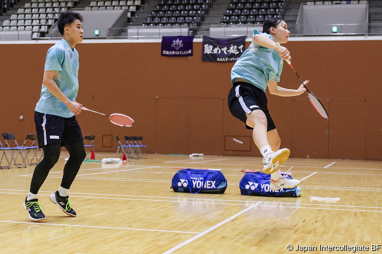 第75回全日本学生バドミントン選手権大会 (京都) 10月15日 プレー写真