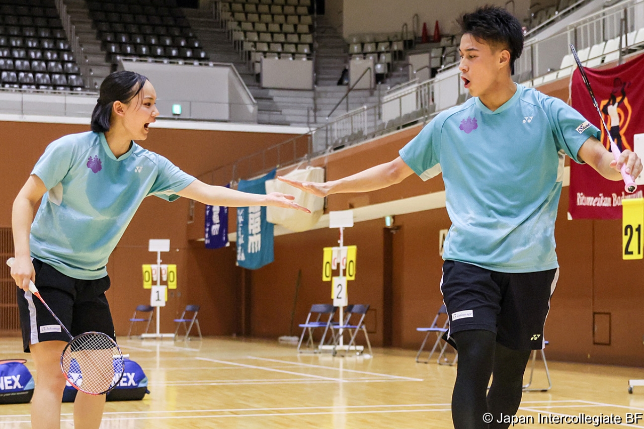 第75回全日本学生バドミントン選手権大会 (京都) 10月15日 プレー写真